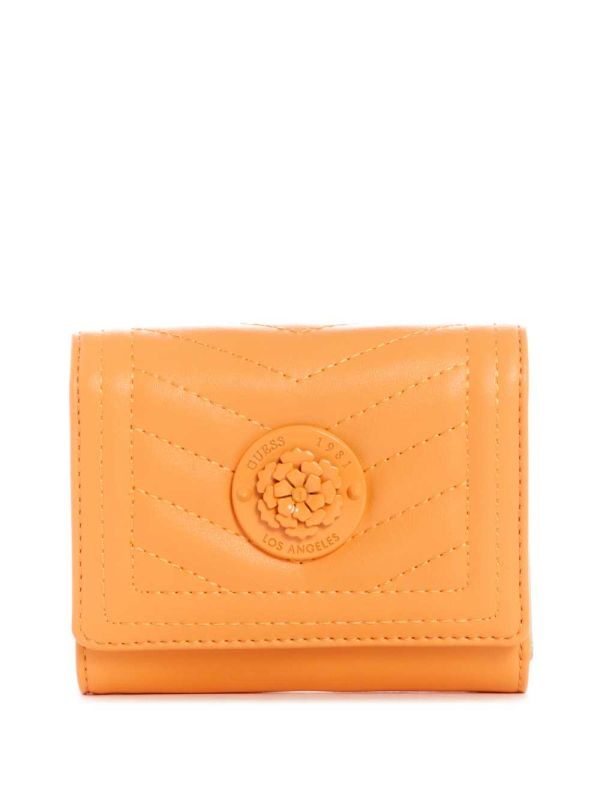 Apricot Women's Guess Lida Trifold Wallets Australia Sale | 384MIDGTZ