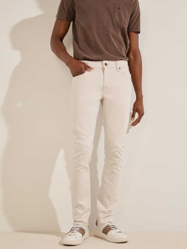 Beige Men's Guess Skinny Jeans Australia Sale | 847IDCSWX