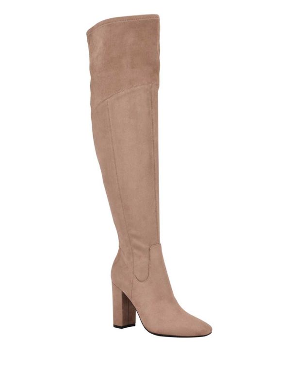 Beige Women's Guess Mireya Over-The-Knee Boots Australia Sale | 017GHSOWR