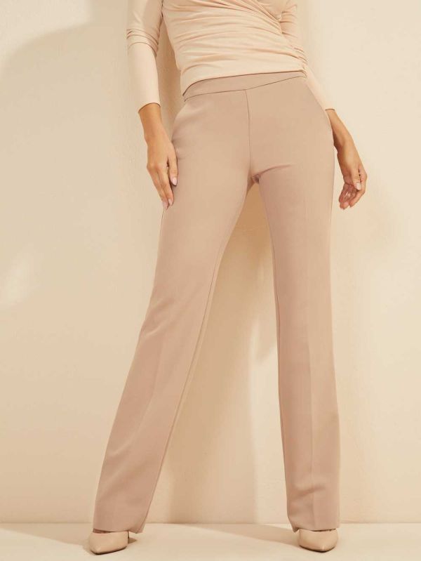 Beige Women's Guess Sally Pants Australia Sale | 280WRVEKL