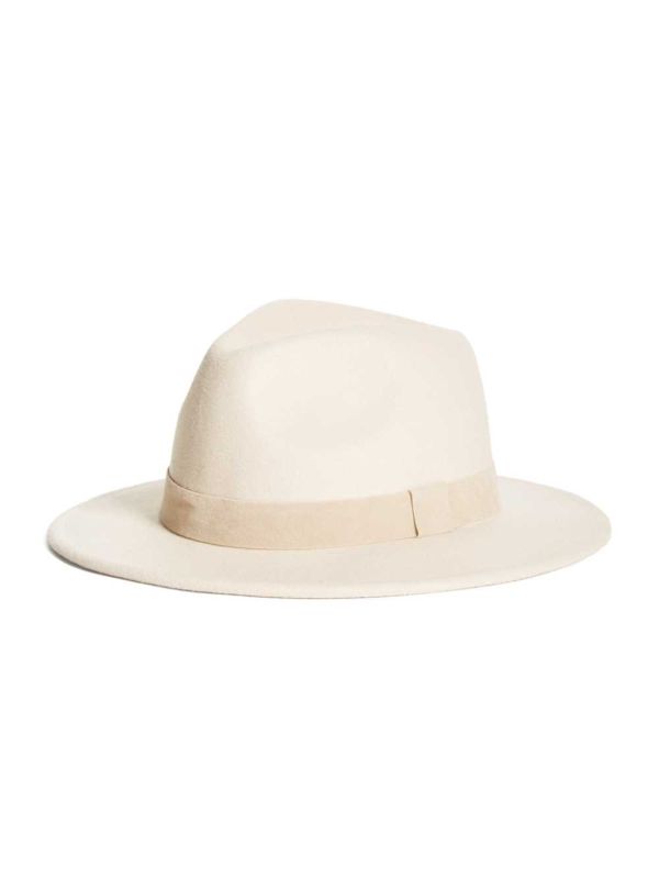 Beige Women's Guess Vickie Wide Brim Hats Australia Sale | 548CZINKQ