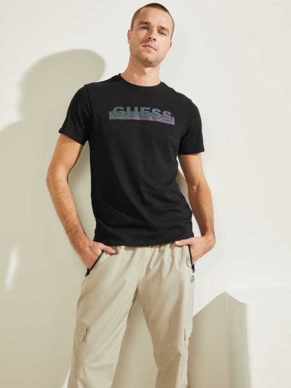 Black Men's Guess Apex T-shirt Australia Sale | 431HTQKAL