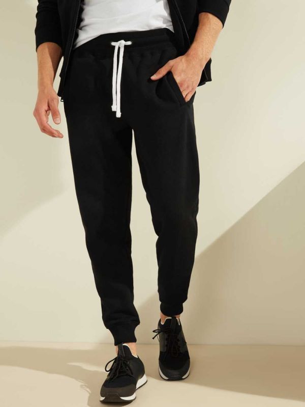 Black Men's Guess Eco Roy Joggers Australia Sale | 152ILGCDF