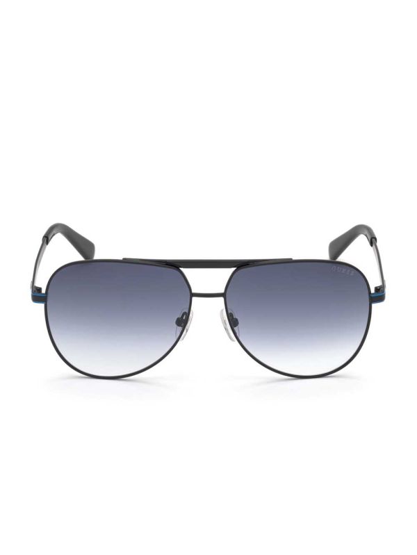 Black Men's Guess Manny Aviator Sunglasses Australia Sale | 637RNPDQL