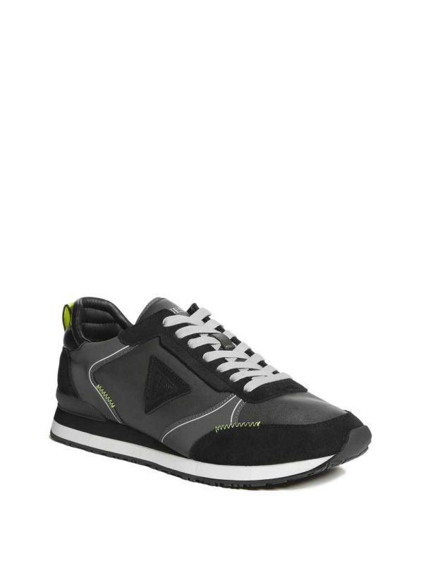 Black Men's Guess New Glory Sneakers Australia Sale | 485FNYAOZ