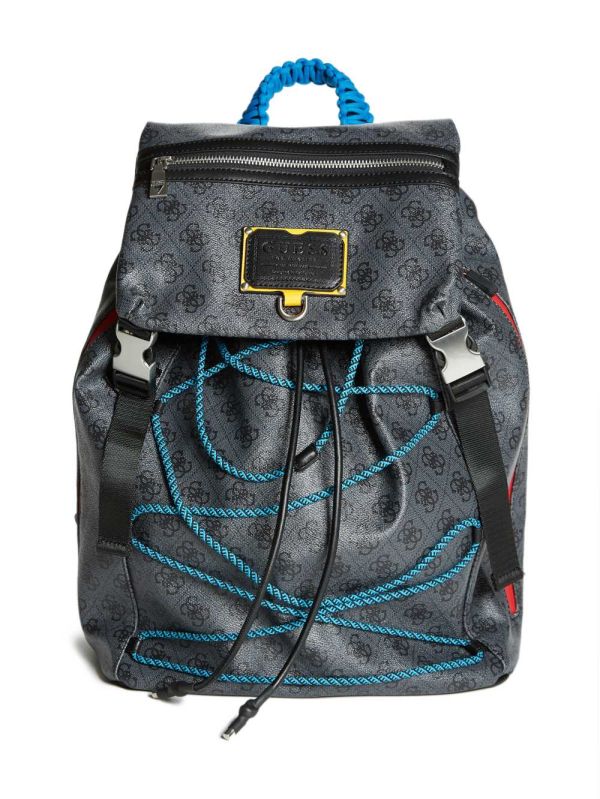 Black Men's Guess Salameda Backpack Australia Sale | 870YMATPF