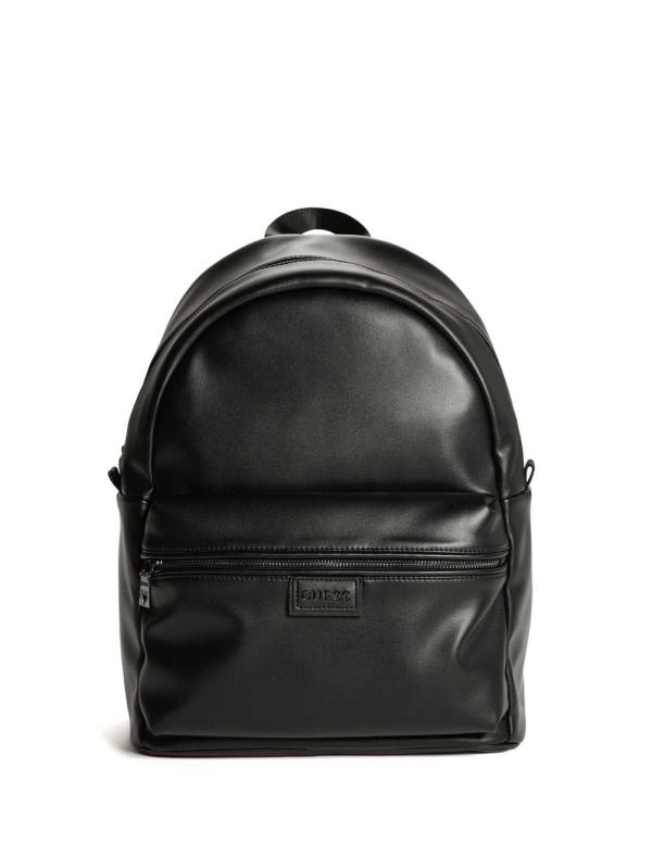 Black Men's Guess Scala Compact Backpack Australia Sale | 812RMQCIW