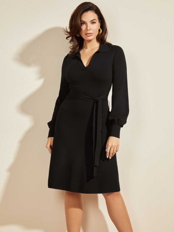 Black Women's Guess Brooklyn Dresses Australia Sale | 154SEHBAM