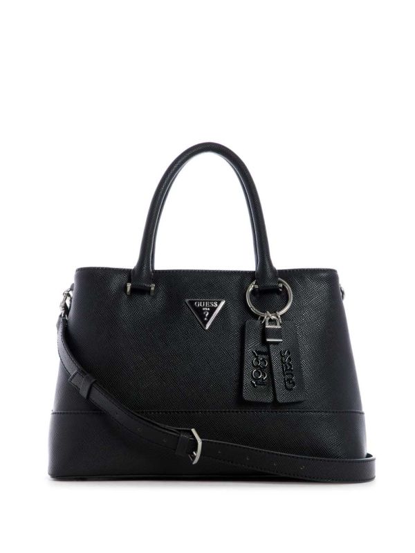 Black Women's Guess Cordelia Luxury Satchel Bags Australia Sale | 362DBIFPW