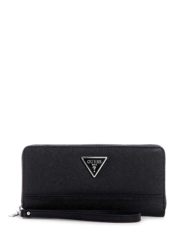 Black Women's Guess Cordelia Zip-Around Wallets Australia Sale | 178DRQLCK