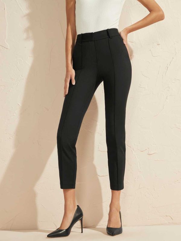 Black Women's Guess Hollywood Chino Pants Australia Sale | 420ZSHPJR