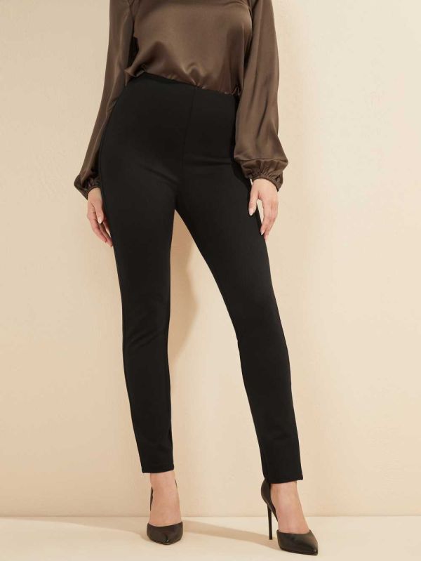 Black Women's Guess Jane Ponte Leggings Australia Sale | 910WNYIAQ