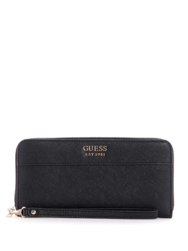 Black Women's Guess Katey Zip-Around Wallets Australia Sale | 957VXEMBU