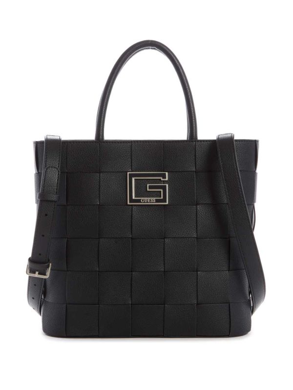 Black Women's Guess Liberty City Shopper Tote Bags Australia Sale | 639TPKYWZ