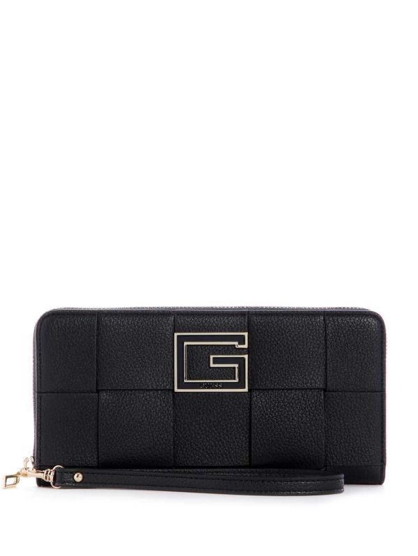 Black Women's Guess Liberty City Zip-Around Wallets Australia Sale | 017MKZLAO