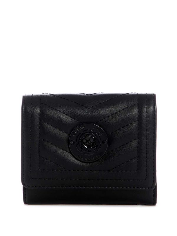 Black Women's Guess Lida Trifold Wallets Australia Sale | 349DXGZPB