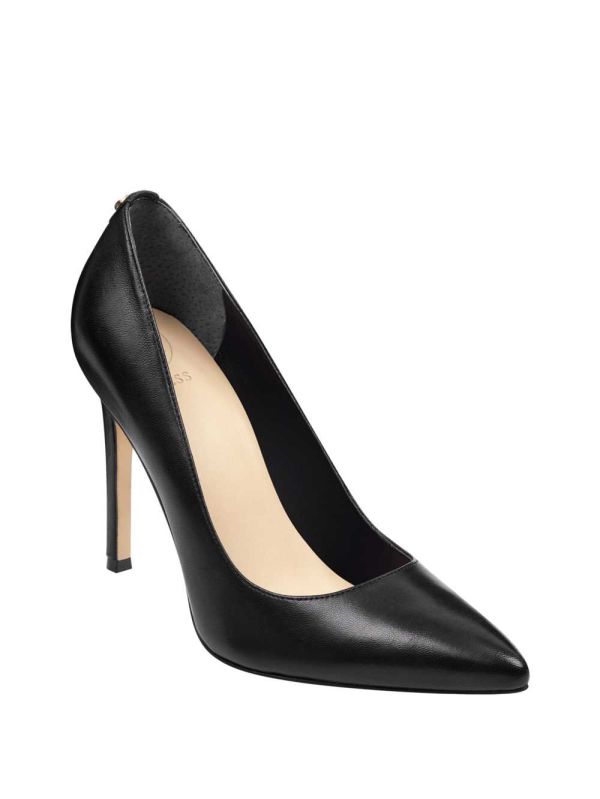 Black Women's Guess Pointed Faux-Leather Pumps Pumps Australia Sale | 702DPWSXC