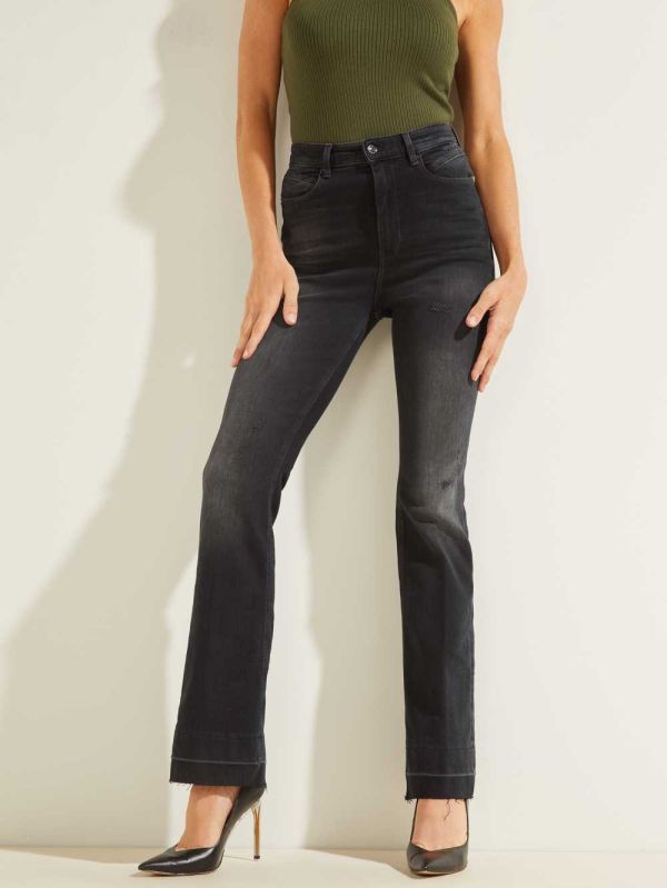 Black Women's Guess Pop '70s Bootcut Jeans Australia Sale | 825FQOBJP