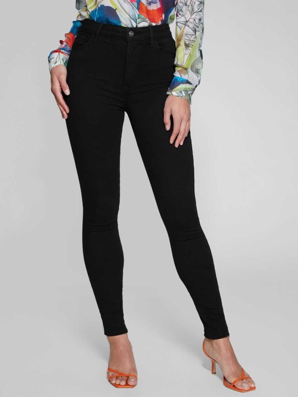 Black Women's Guess Stiletto 97 Skinny Jeans Australia Sale | 803TWGHFP