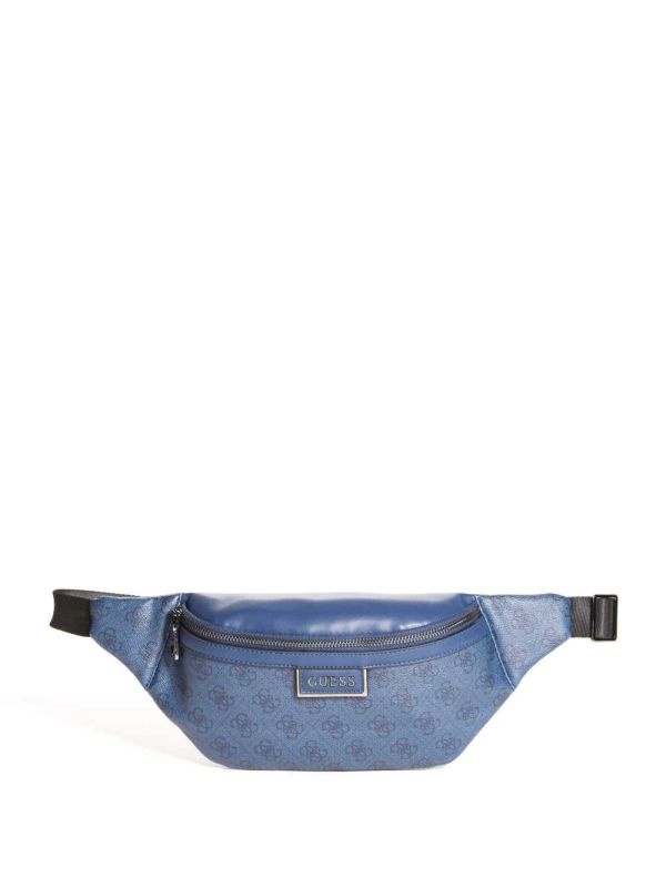 Blue Men's Guess Vezzola Logo Belt Bags Australia Sale | 364AWYISJ