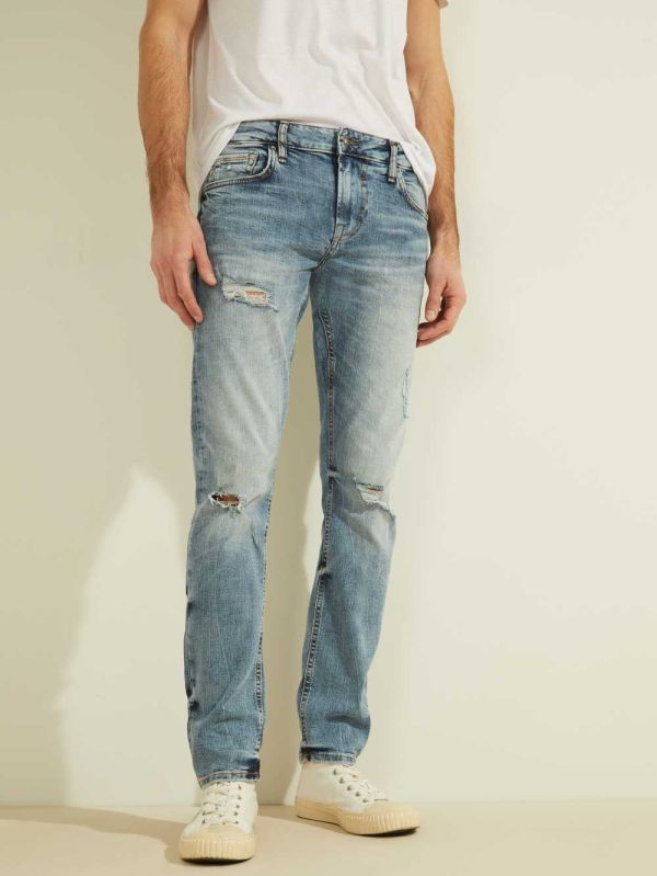 Blue White Men's Guess Eco Miami Skinny Jeans Australia Sale | 231AIYJVU