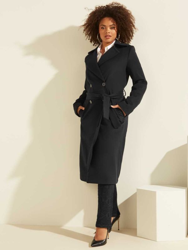 Blue Women's Guess Dounia Trench Coats Australia Sale | 045KFPXYE