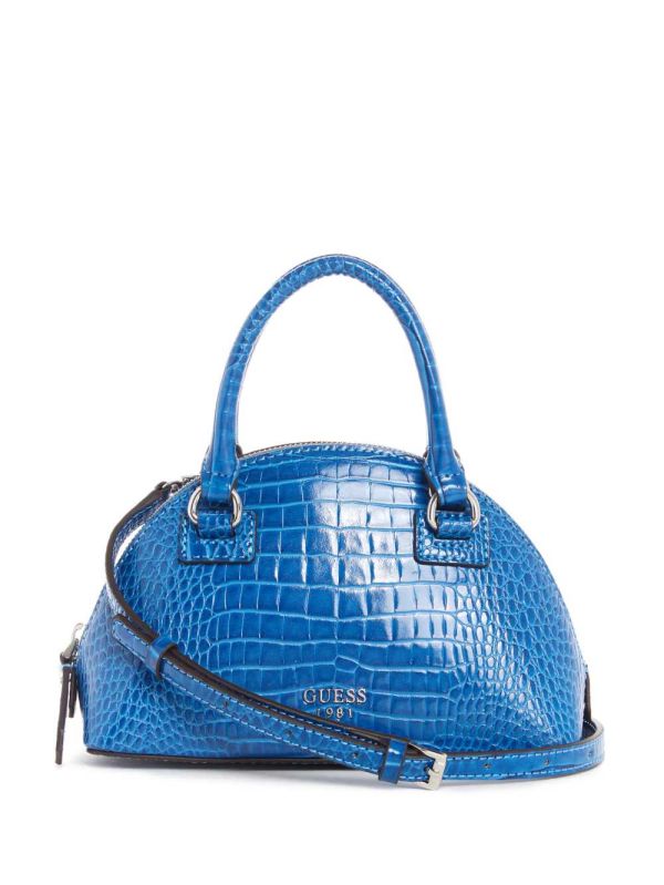 Blue Women's Guess Shilah Small Dome Crossbody Bags Australia Sale | 954MZWFYG