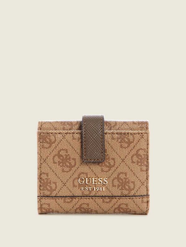 Brown Women's Guess Cordelia Logo Small Trifold Wallets Australia Sale | 369QPIUVL