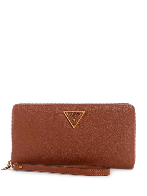 Brown Women's Guess Destiny Check Organizer Wallets Australia Sale | 568GSMFPL