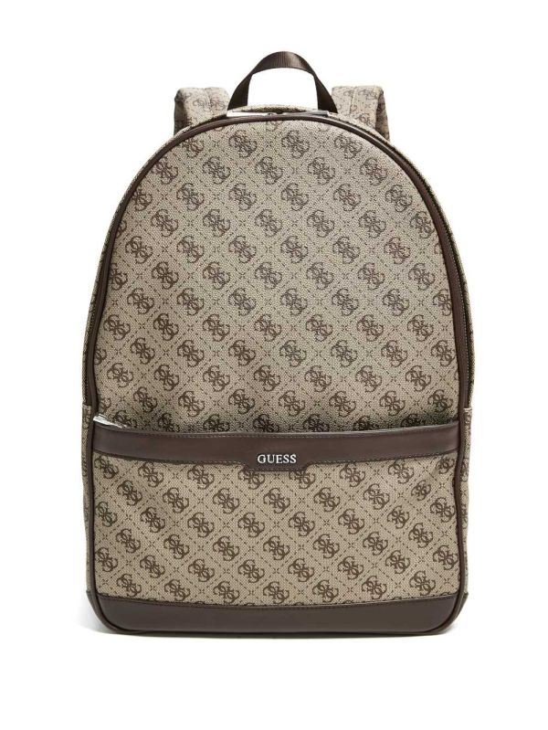 Brown Women's Guess Kevin Logo-Print Backpack Australia Sale | 138KLGUHN