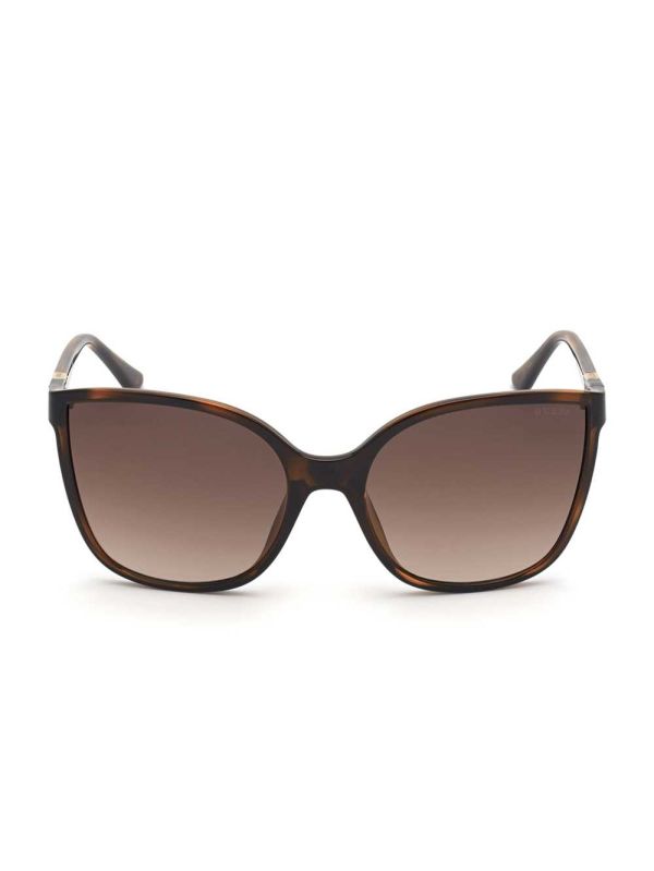 Brown Women's Guess Oversized Cat-Eye Sunglasses Australia Sale | 317QZFSJD