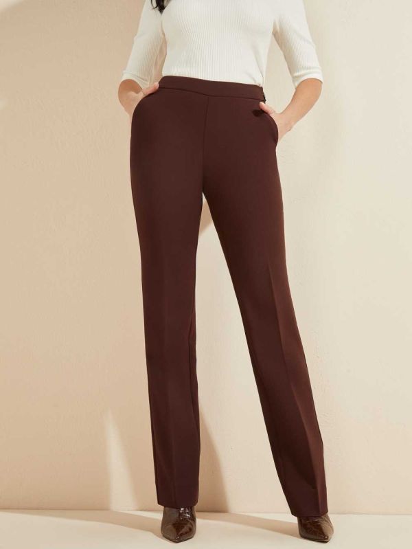 Brown Women's Guess Sally Pants Australia Sale | 819JYAFCW