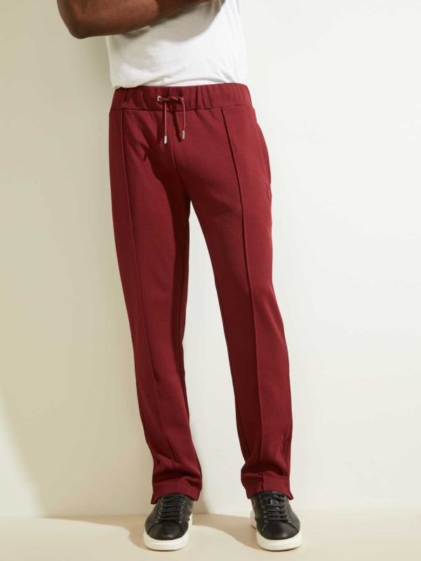 Burgundy Men's Guess Eco Phil Pants Australia Sale | 372UTYZFI