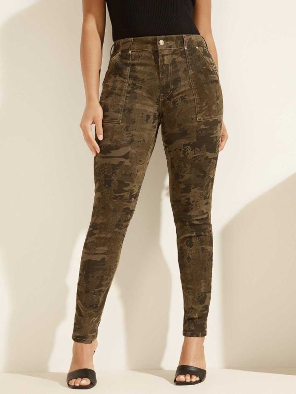 Camo Women's Guess Camo Pants Australia Sale | 615AZOTYR