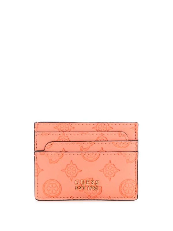 Coral Women's Guess Bea Card Holder Wallets Australia Sale | 925OCZBVH