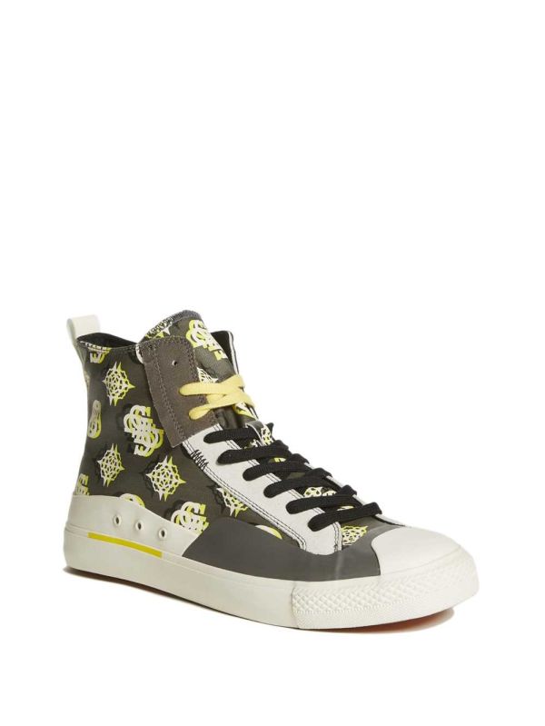 Dark Grey Men's Guess Ederle High-Top Sneakers Australia Sale | 673EFTHAR