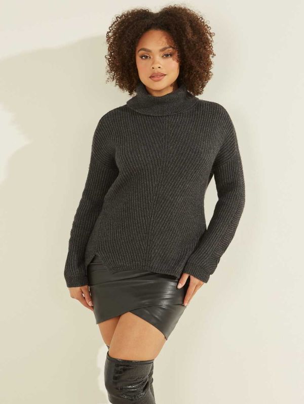 Deep Grey Women's Guess Doni Turtleneck Sweaters Australia Sale | 705IURLOD