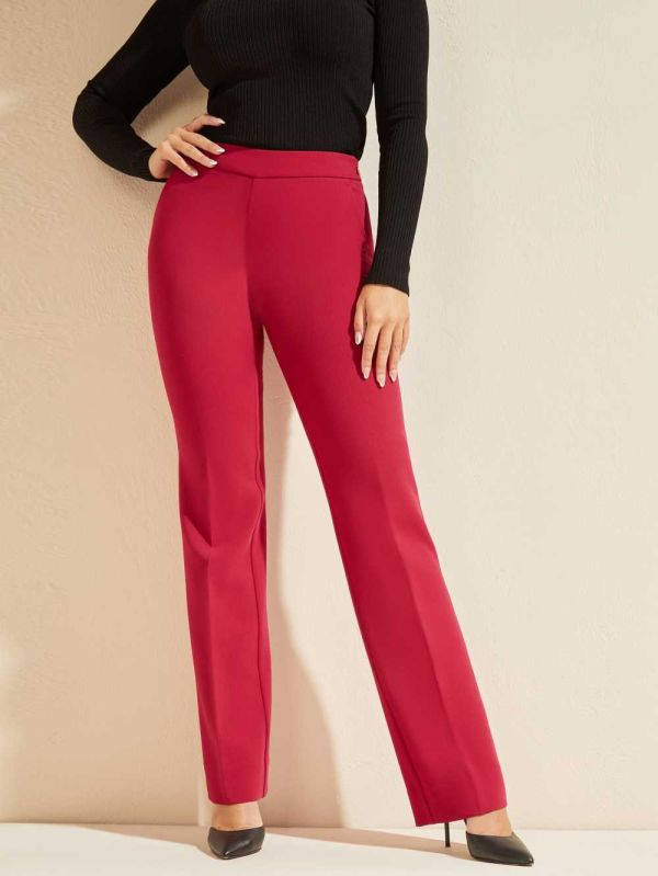 Deep Red Women's Guess Sally Pants Australia Sale | 974SJZLQX