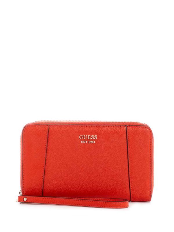 Deep Royal Women's Guess Naya Double Zip Wristlet Wallets Australia Sale | 847XDKSIN