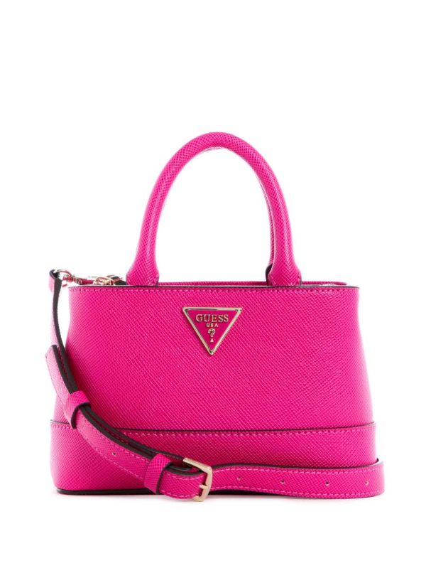 Fuchsia Women's Guess Cordelia Mini Satchel Bags Australia Sale | 351PDASCU