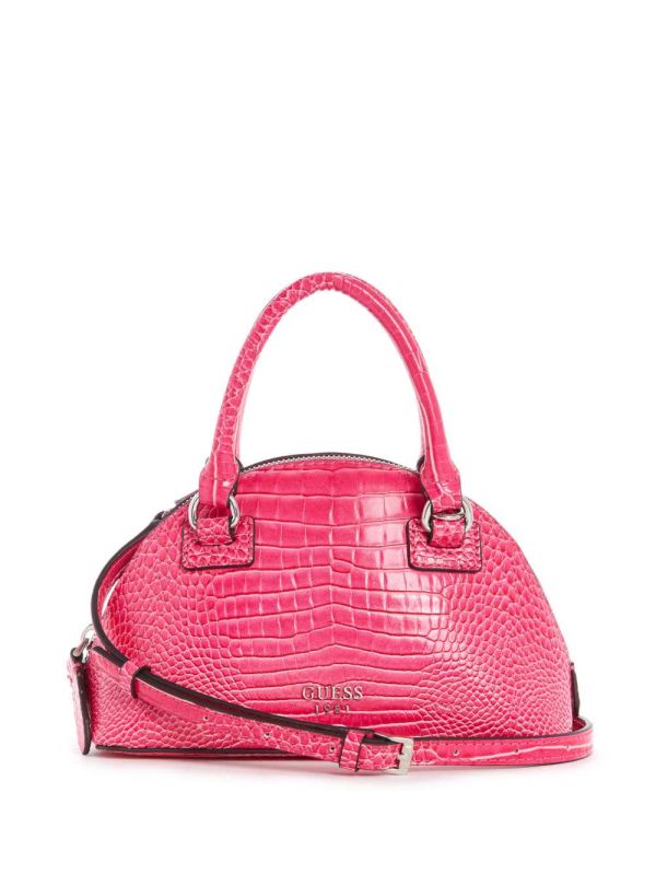 Fuchsia Women's Guess Shilah Small Dome Crossbody Bags Australia Sale | 073UTXQPM