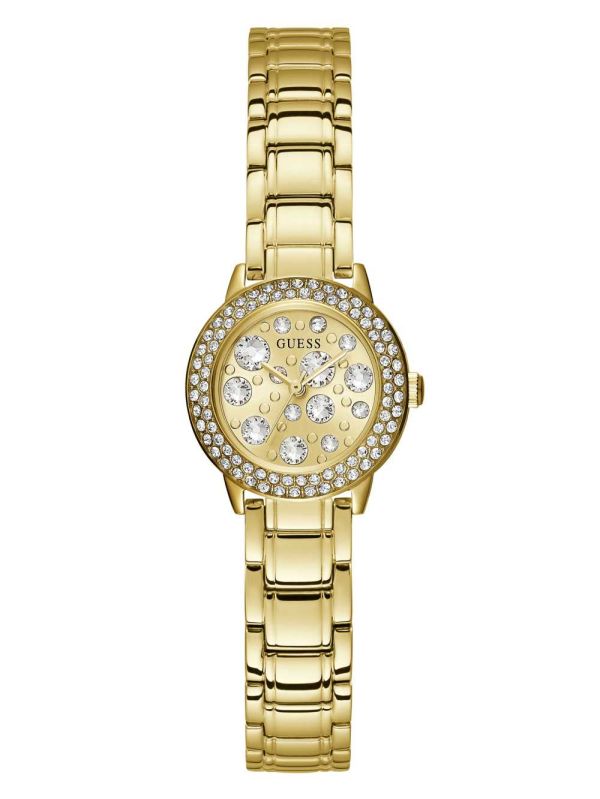 Gold Women's Guess Gold-Tone Analog Watches Australia Sale | 796PCJFEQ