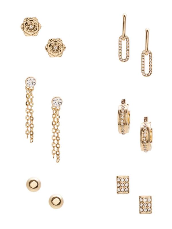 Gold Women's Guess Peony Stud Set Earrings Australia Sale | 346PIRWJS