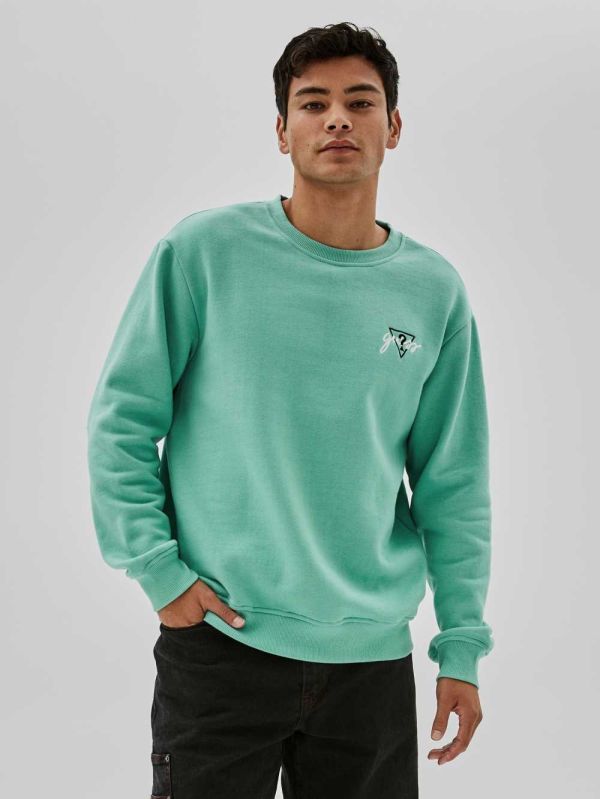 Green Blue Men's Guess Originals x Anna Nicole Smith Sweatshirt Australia Sale | 951ZFCXRG