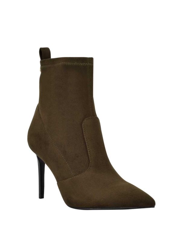 Green Women's Guess Dafina Faux-Suede Sock Booties Australia Sale | 916QPOTWI