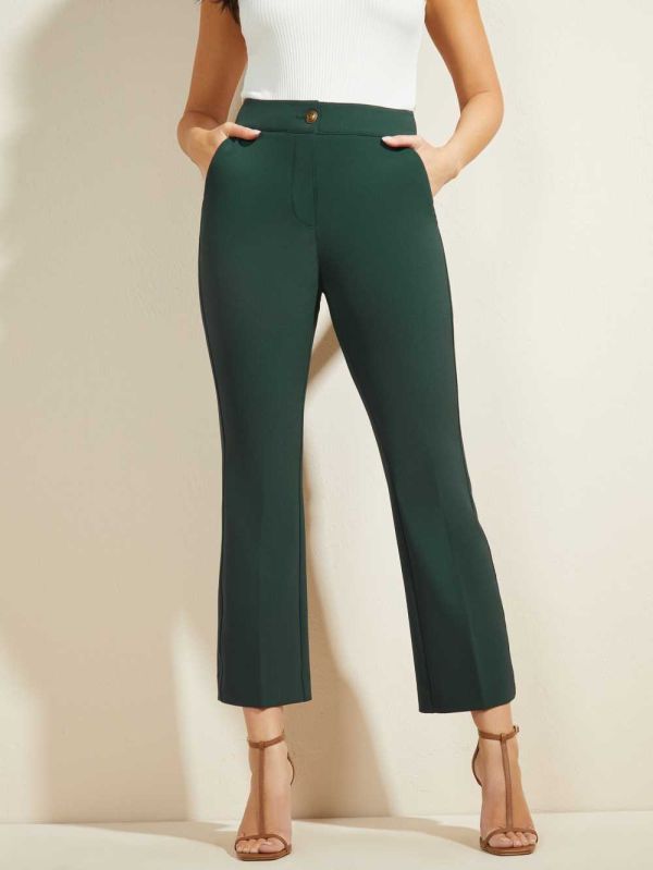 Green Women's Guess Evelyn Cropped Pants Australia Sale | 142SMRLBE