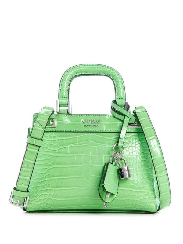 Green Women's Guess Katey Mini Satchel Bags Australia Sale | 490ZUBQRK