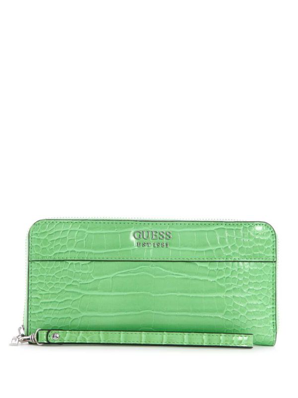 Green Women's Guess Katey Zip-Around Crossbody Bags Australia Sale | 428TDFZHO