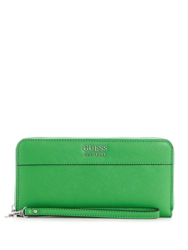 Green Women's Guess Katey Zip-Around Wallets Australia Sale | 612LWPUZG