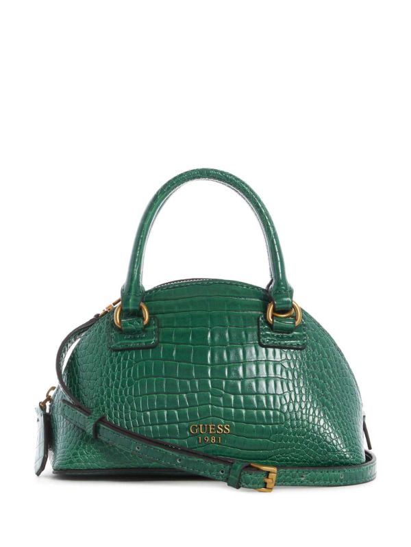 Green Women's Guess Shilah Small Dome Crossbody Bags Australia Sale | 417RHPULG